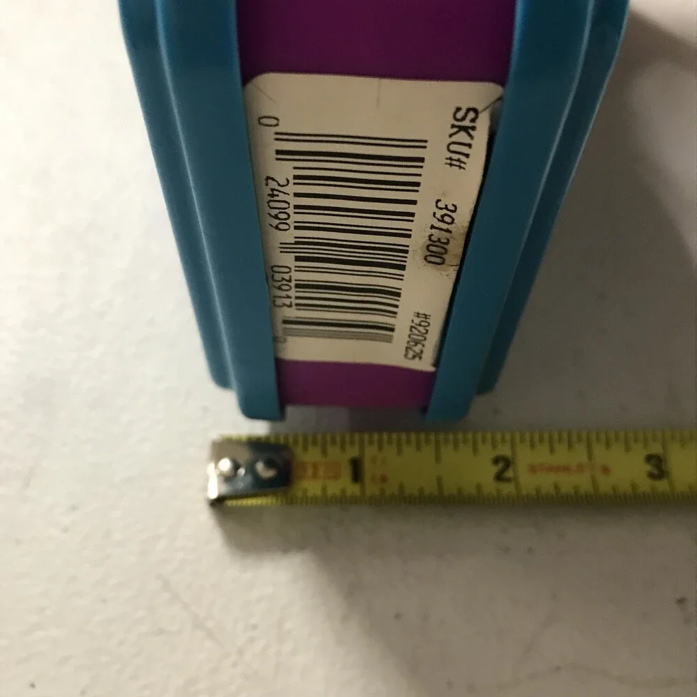 Vintage Plano Side Kicks Pocket Tackle Box Blue Purple Hard Case Fishing Lanyard